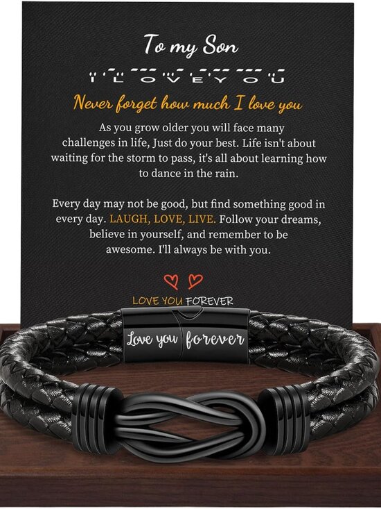 Other - Gifts for Men, Fathers Day Bracelet Gifts for Boyfriend Leather Bracelets for Me